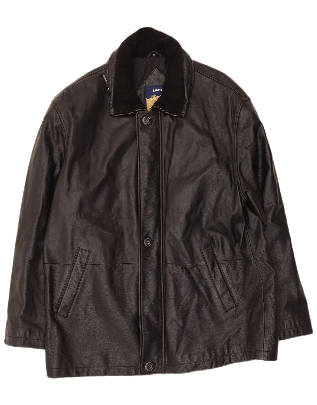 Giacca in pelle da uomo Kartel UK 42 XL Nera