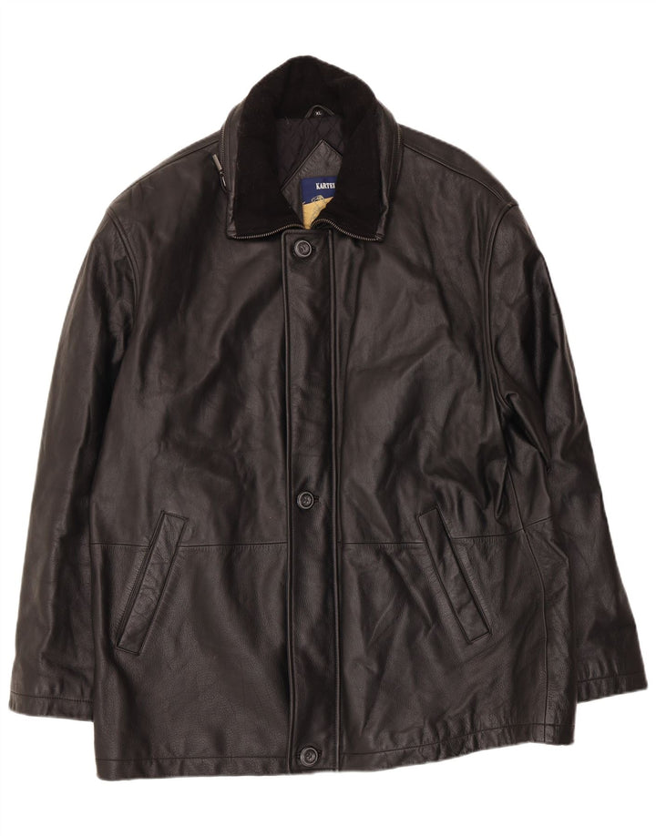 Giacca in pelle da uomo Kartel UK 42 XL Nera