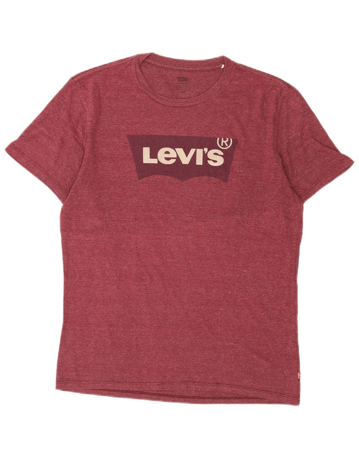 T-shirt grafica da uomo LEVI'S Borgogna media