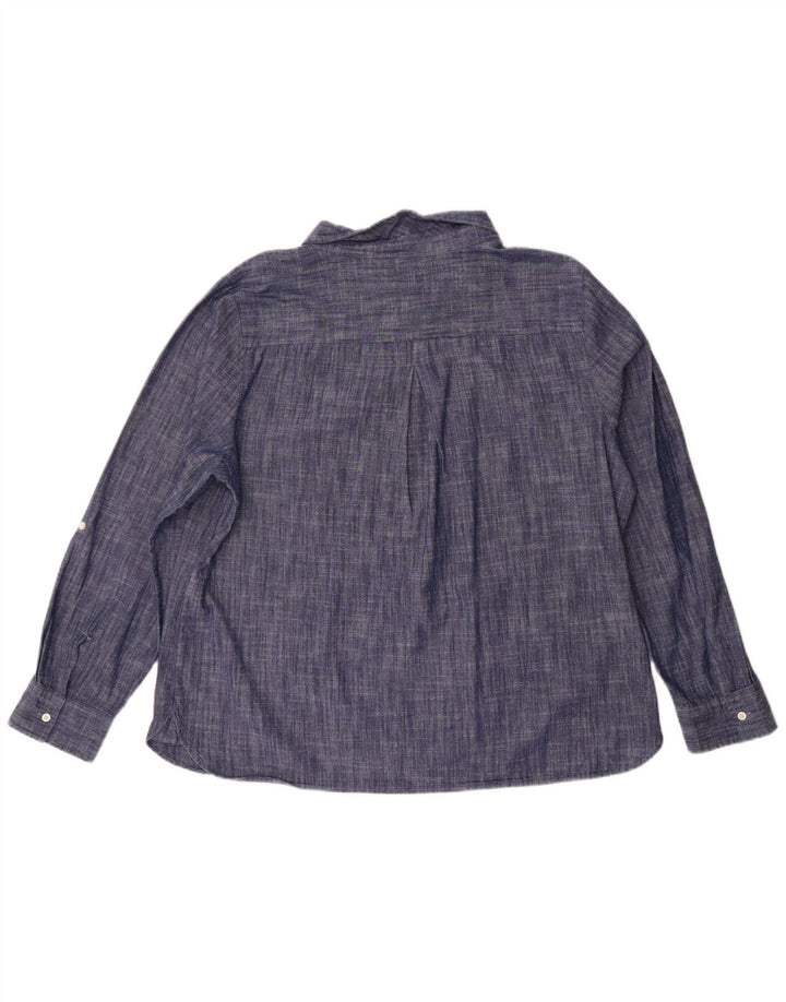 Maglietta pullover da donna Tommy Hilfiger UK 20 2XL Cotone screziato blu