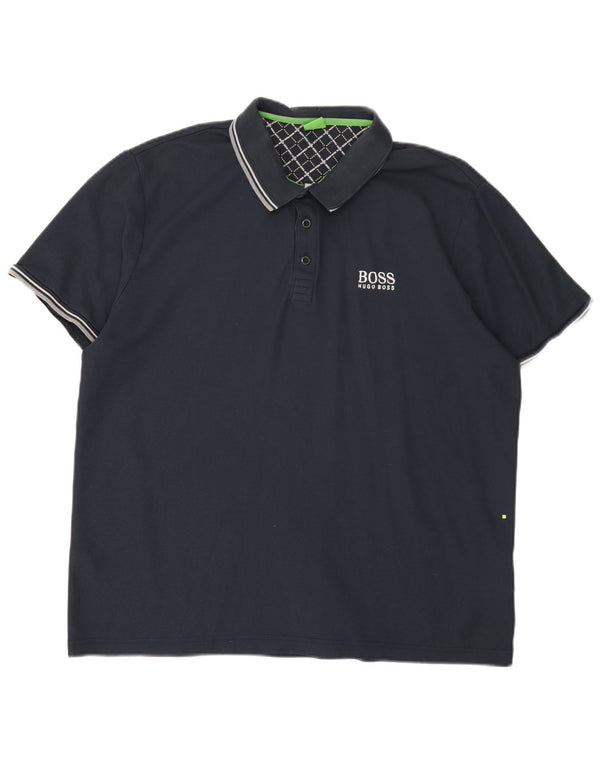 Polo da uomo HUGO BOSS 2XL in cotone blu navy