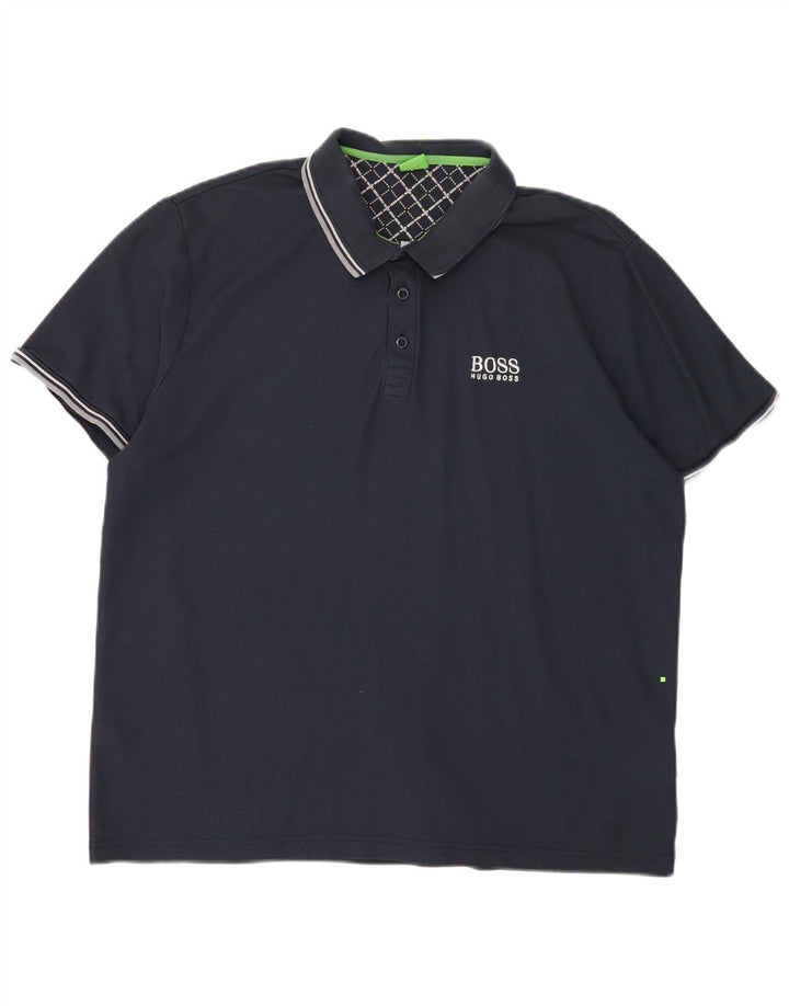 Polo da uomo HUGO BOSS 2XL in cotone blu navy