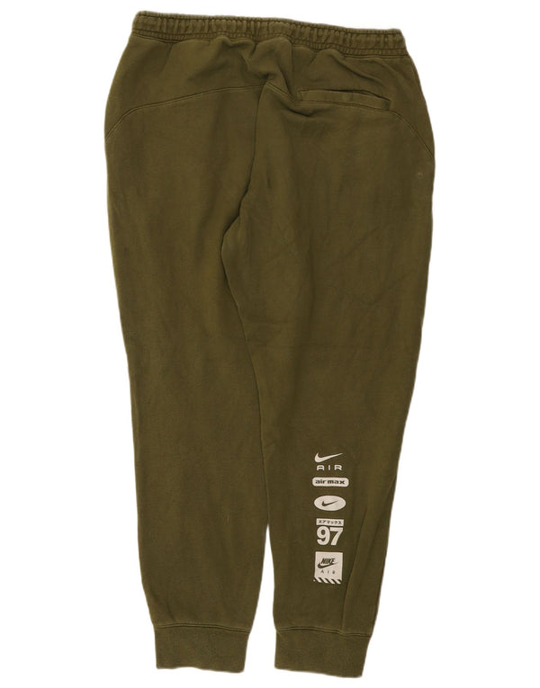 Pantaloni da tuta con grafica Nike da donna, pantaloni da jogging, UK 18 XL, cotone kaki