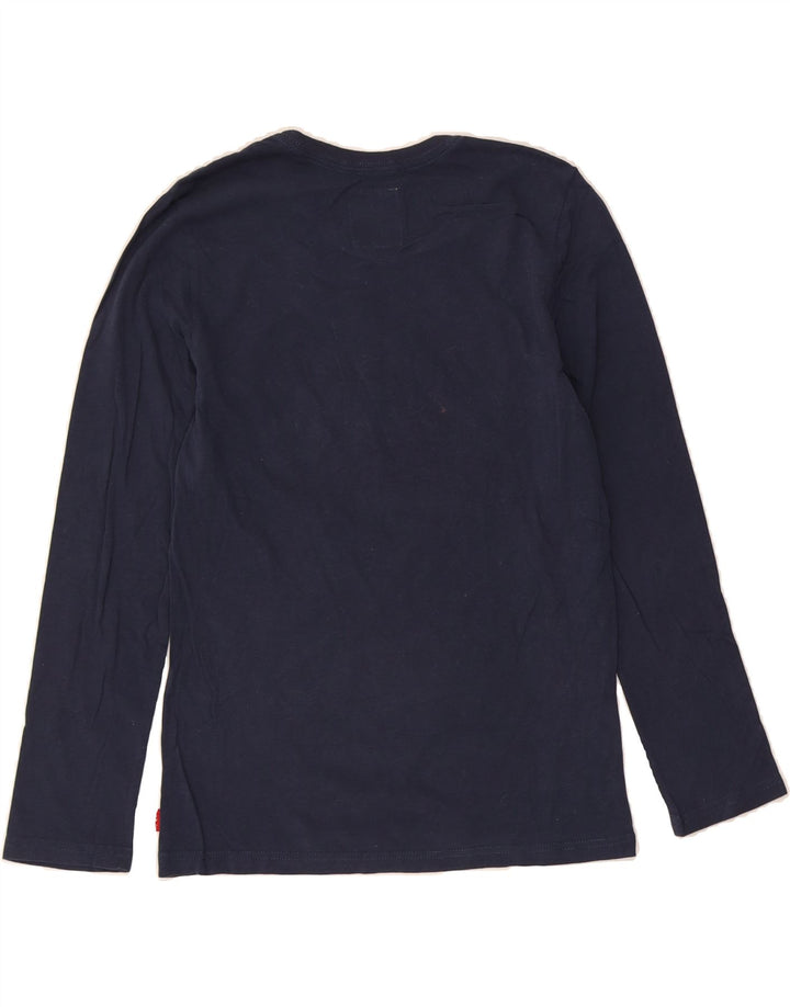 LEVI'S Boys Graphic Top Long Sleeve 13-14 Years Navy Blue Cotton Vintage Levi's and Second-Hand Levi's from Messina Hembry 