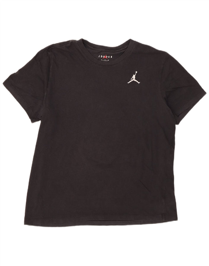 T-shirt Jordan da uomo Top XL in cotone nero