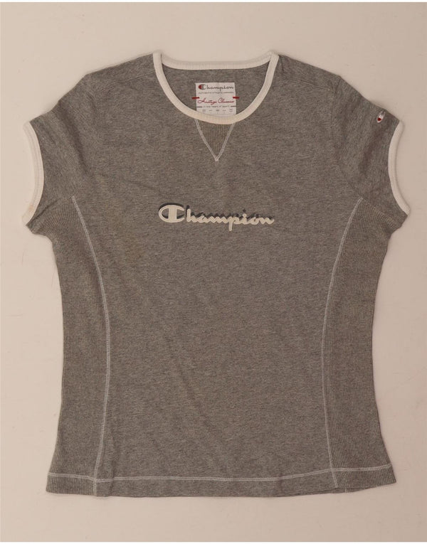 T-shirt grafica Champion da donna Heritage Classics UK 14 Grigio medio