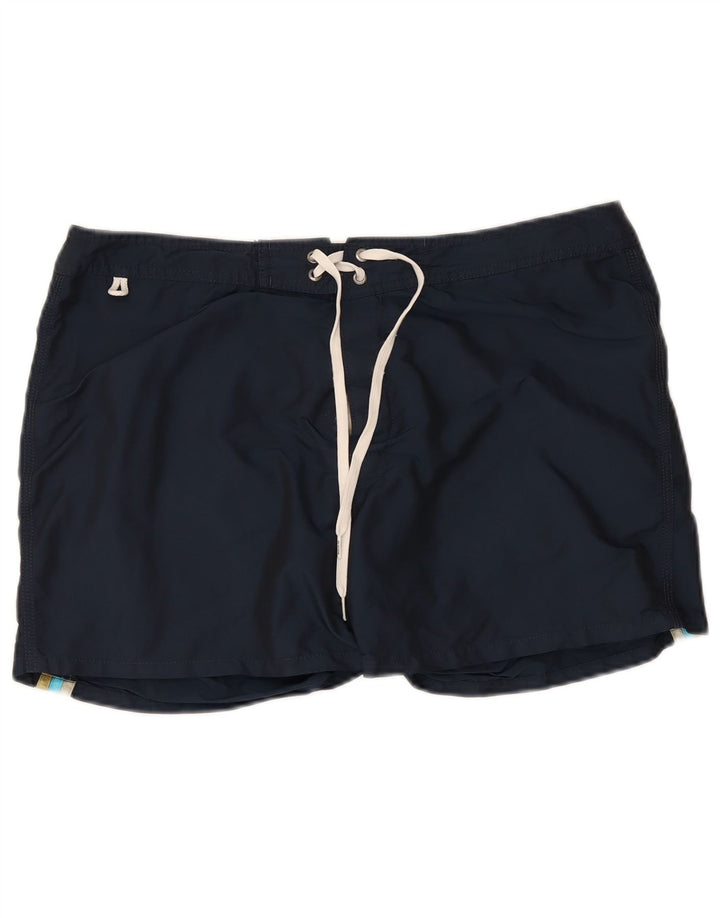 Pantaloncini da bagno da uomo Sundek grandi in poliestere a righe blu navy