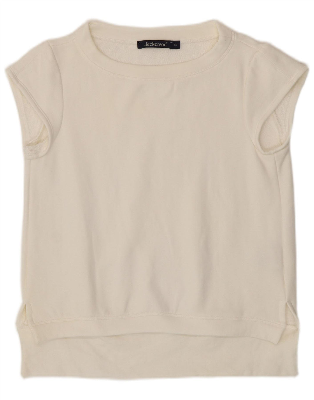 T-shirt da donna Jeckerson Top UK 14 cotone bianco medio
