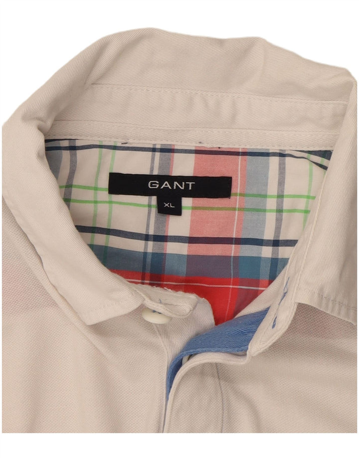 GANT Mens Polo Shirt XL White Cotton