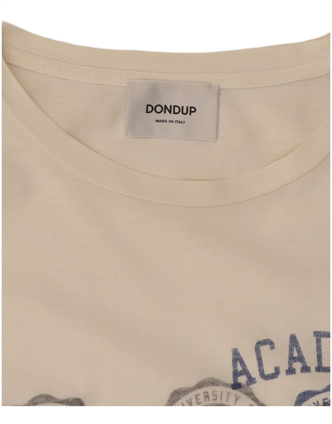 Dondup T-shirt grafica da uomo Top bianco medio