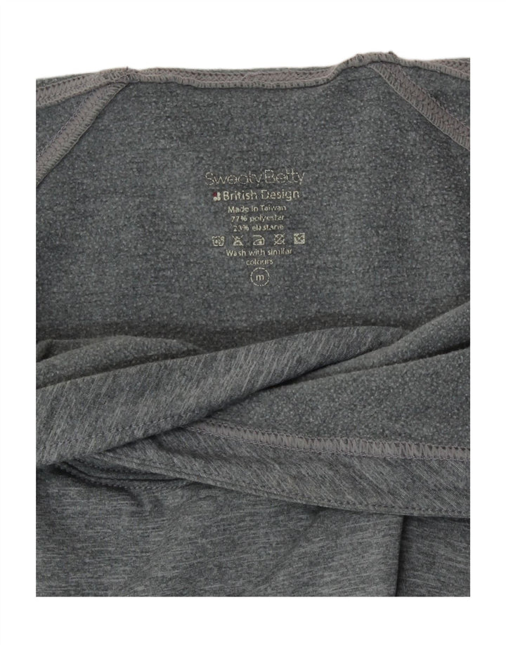 Maglione con cappuccio da donna Sweaty Betty UK 14 Poliestere screziato grigio medio