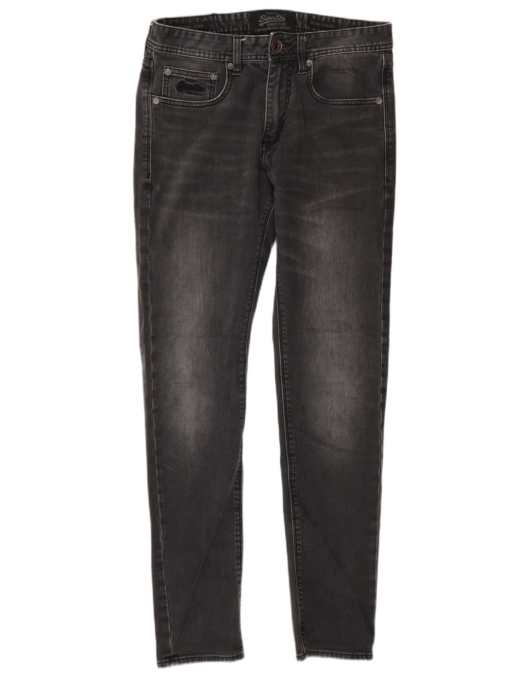 Jeans uomo slim affusolati Superdry W30 L30 cotone grigio