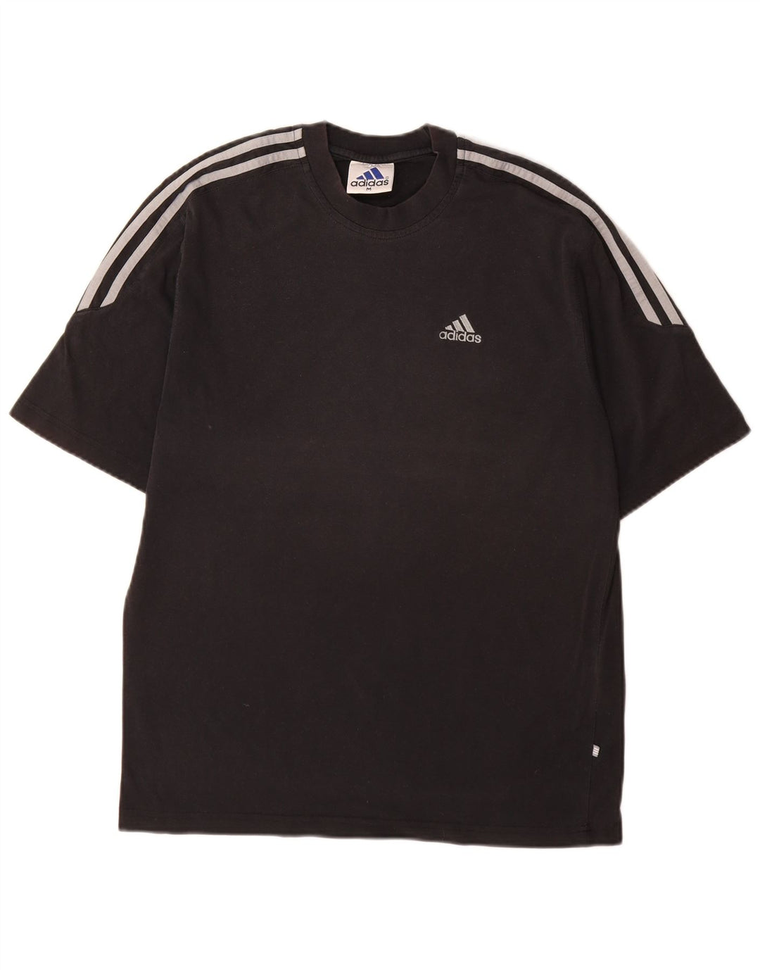 T-shirt Adidas da uomo Top media in cotone nero