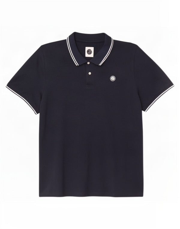 Polo da uomo Pretty Green 2XL Poliestere a righe blu navy