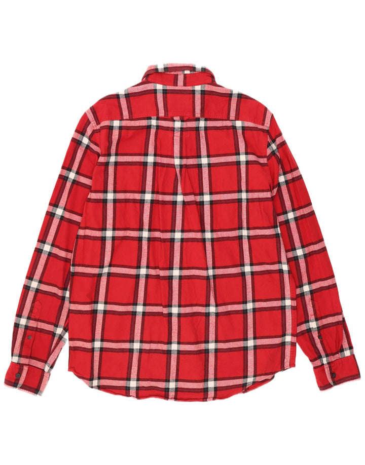 Timberland Camicia da uomo in flanella vestibilità regolare, cotone a quadri rossi grandi