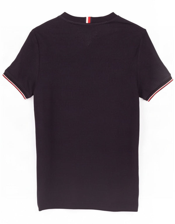 T-shirt slim fit da uomo Tommy Hilfiger Top in cotone blu navy medio