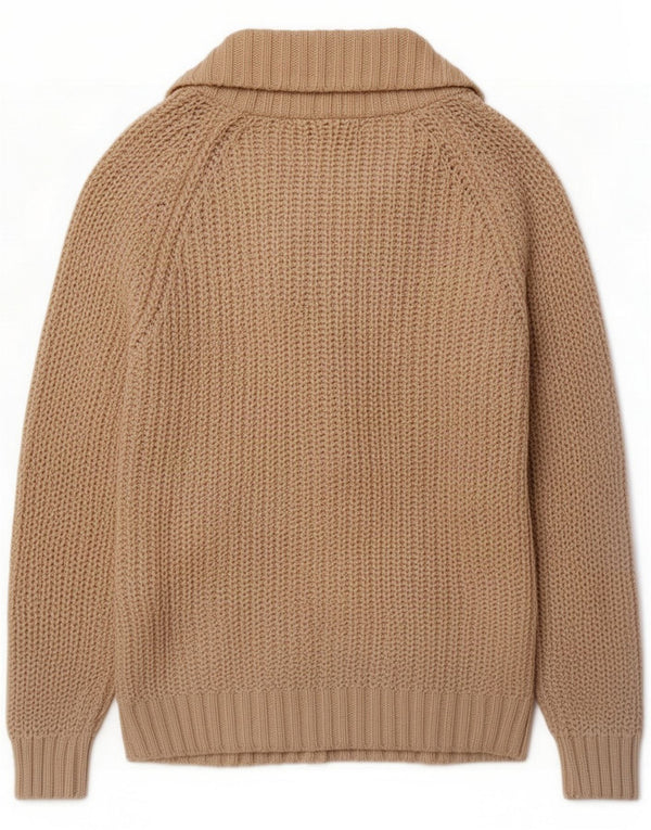Maglione cardigan doppiopetto da donna Zara UK 14 Large Beige Classic