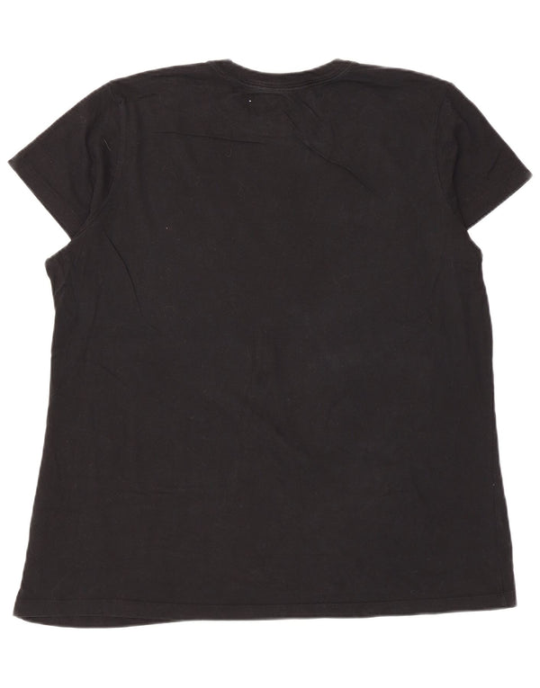 T-shirt grafica da donna Nike Top UK 20 2XL cotone nero