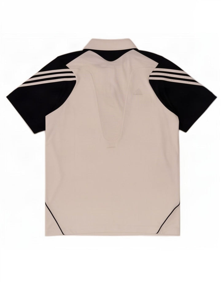 Polo Adidas Clima 365 da uomo in poliestere color block bianco medio