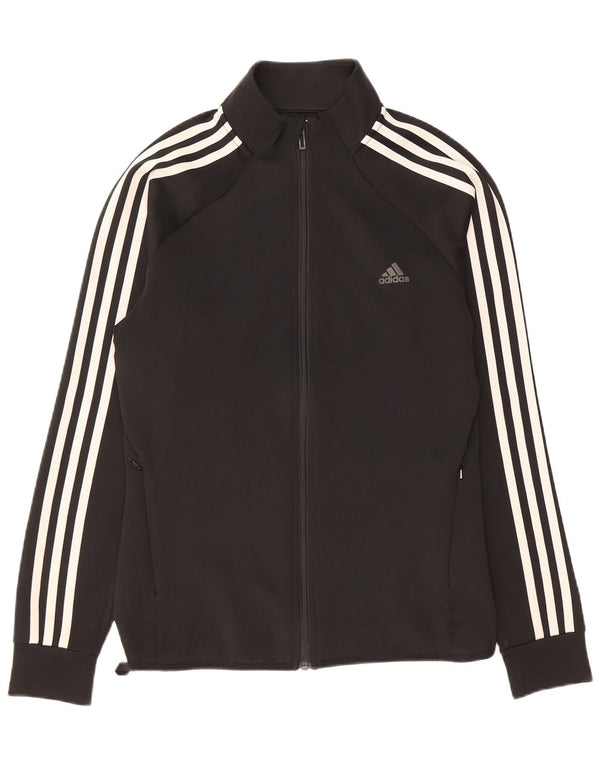 Giacca da tuta ADIDAS Climalite da donna UK 12/14 media nera