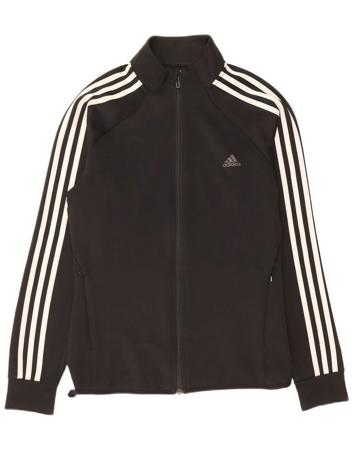 Giacca da tuta ADIDAS Climalite da donna UK 12/14 media nera