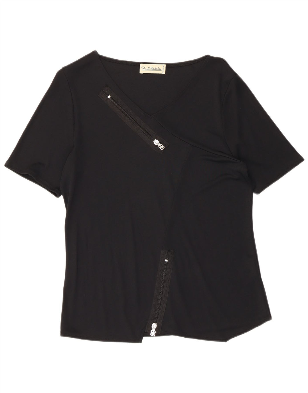 T-Shirt Donna Renato Balestra Top IT 42 Medium Nera Viscosa