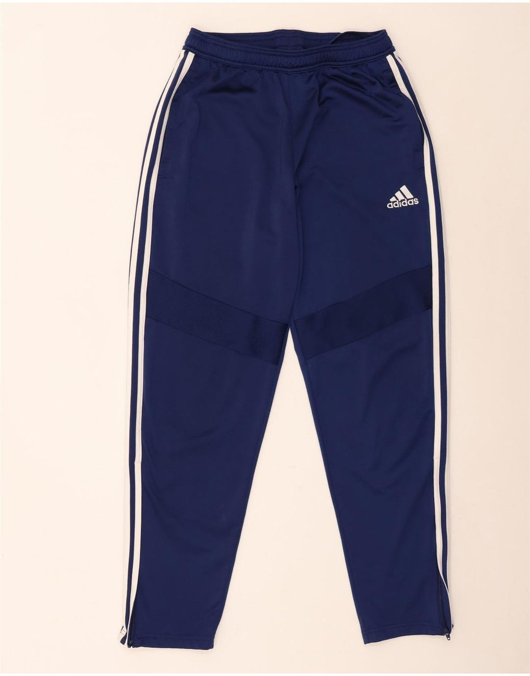 Pantaloni da tuta da uomo Adidas medi in poliestere blu navy