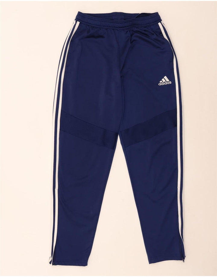 Pantaloni da tuta da uomo Adidas medi in poliestere blu navy
