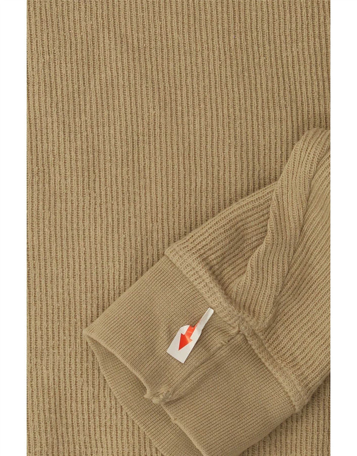 Marlboro Classics Top da uomo a manica lunga grande in cotone kaki