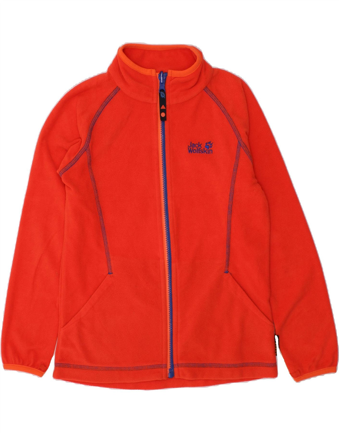 JACK WOLFSKIN Girls Fleece Jacket 7-8 Years Orange Polyester Vintage Jack Wolfskin and Second-Hand Jack Wolfskin from Messina Hembry 
