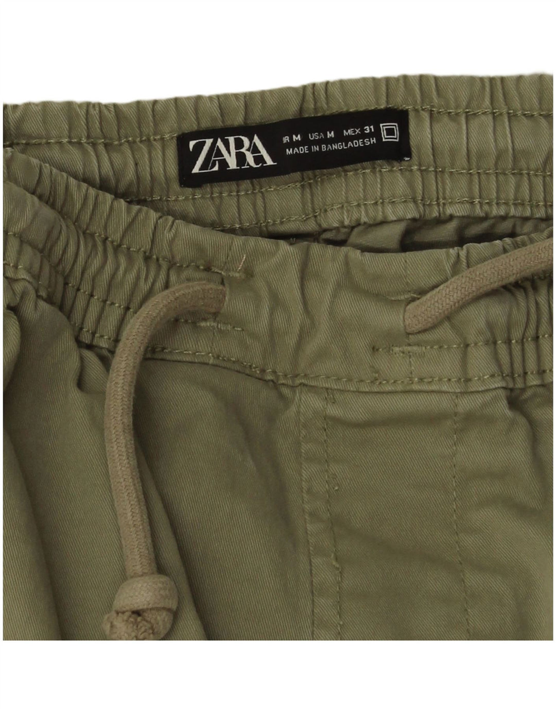 Pantaloni cargo da uomo Zara Joggers medi W31 L26 cotone verde
