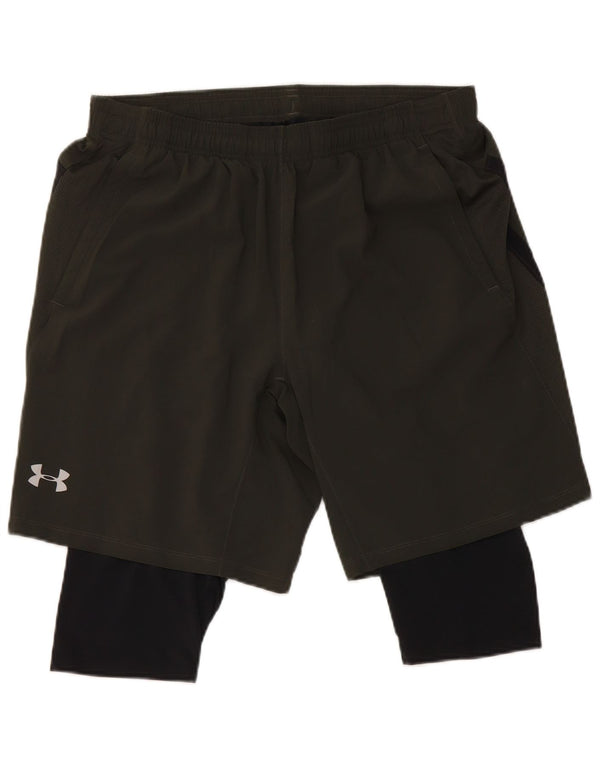 Under Armour Mens Heat Gear Sport Shorts 2XL Black Polyester