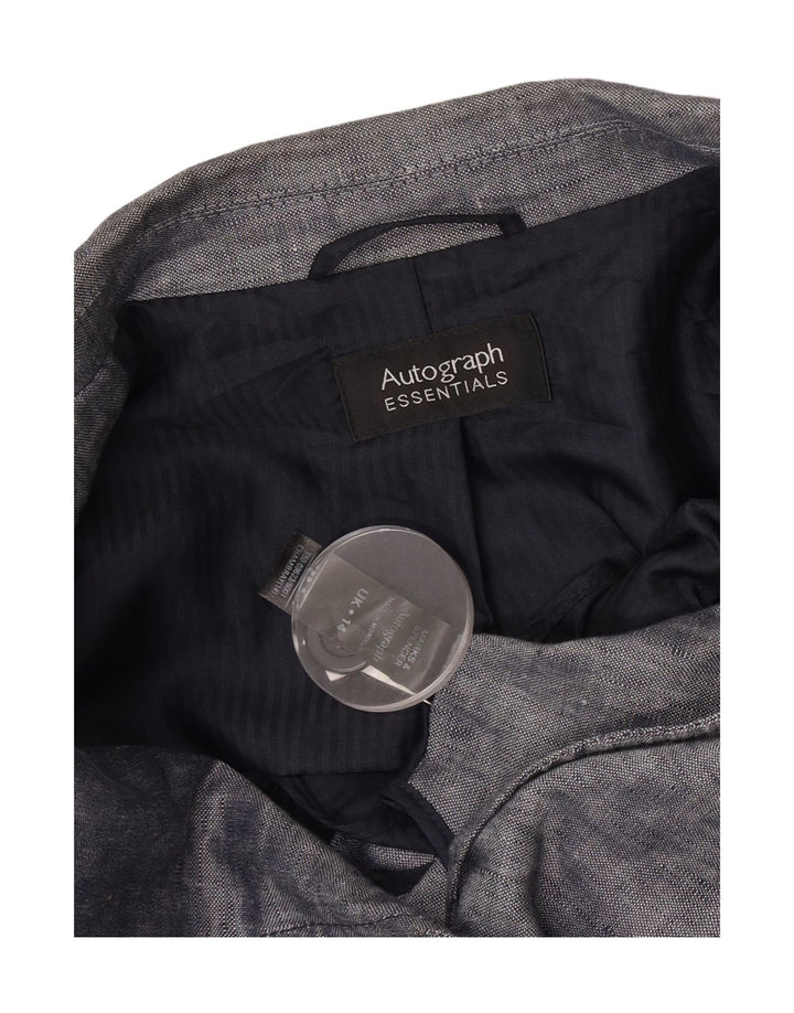 Giacca blazer autografa da donna Marks & Spencer UK 14 grande blu navy