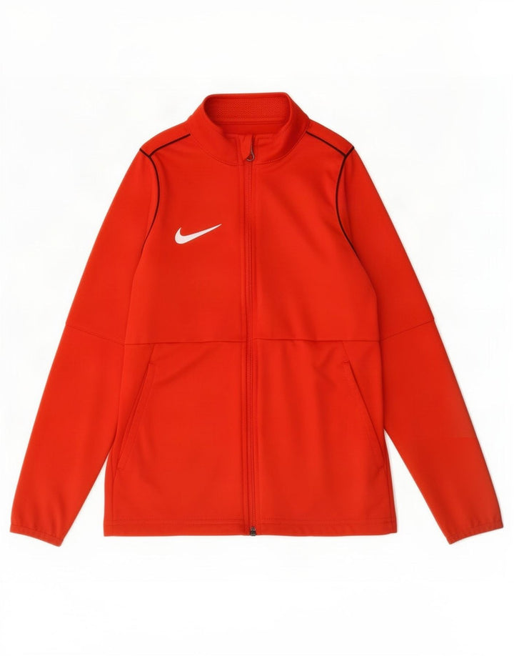 Giacca da tuta Nike da bambino Dri Fit, 8-9 anni, piccola, rossa, in poliestere