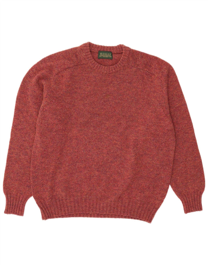 Boggi Maglione girocollo da uomo in lana marrone medio medio