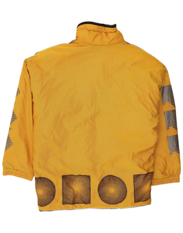 Giacca a vento pullover da uomo Tokka Tribe UK 38 Giallo medio geometrico