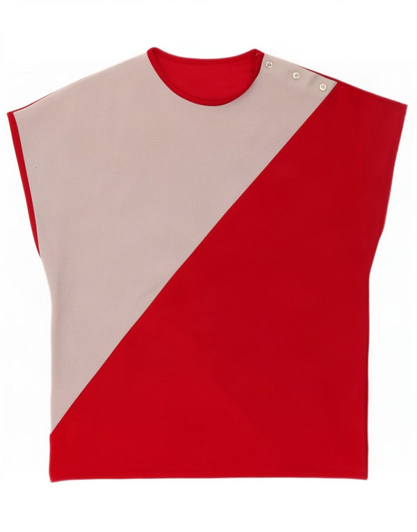 Camicetta ampia da donna St Michael, vestibilità ampia, UK 10, piccola, colore rosso