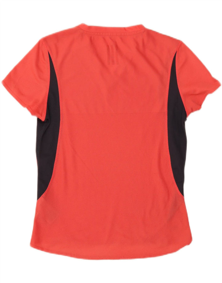 ADIDAS Womens T-Shirt Top UK 10 Small Red Colourblock Polyester Vintage Adidas and Second-Hand Adidas from Messina Hembry 