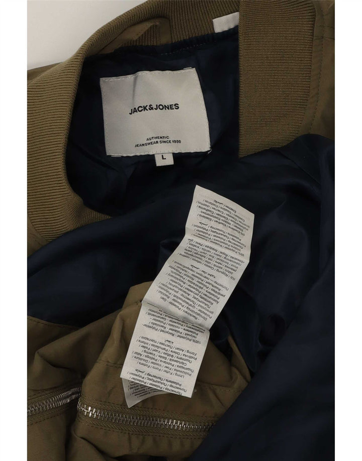 Giacca bomber da uomo Jack & Jones UK 40 grande poliestere kaki