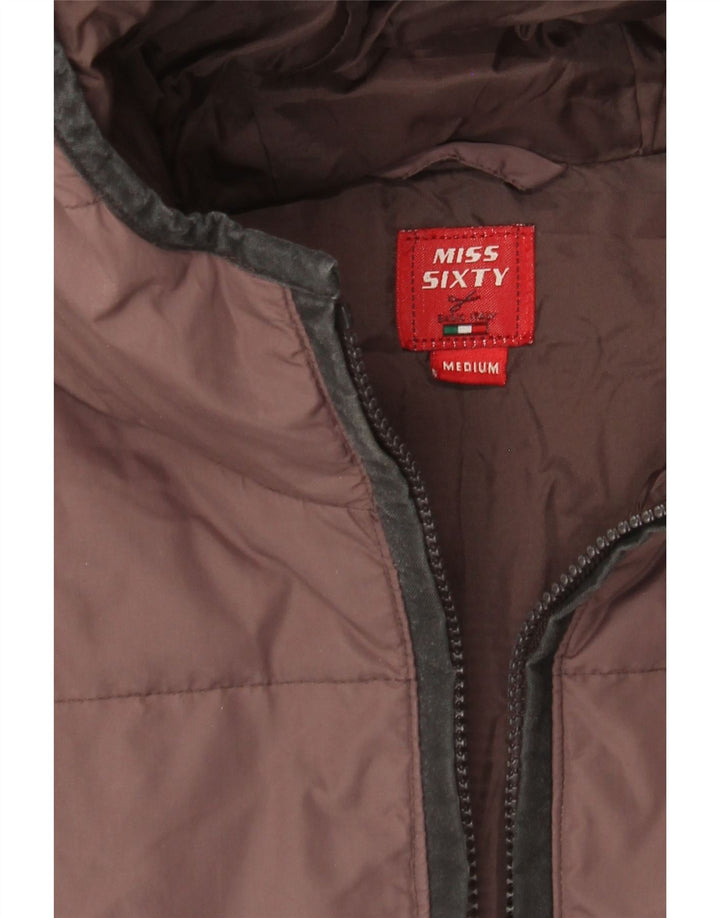 Cappotto imbottito con cappuccio da donna Miss Sixty UK 14 Viola medio