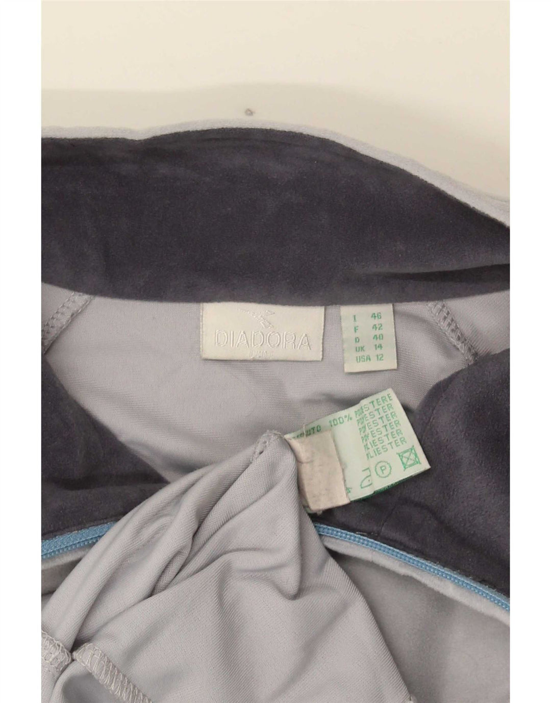 Giacca da tuta da donna Diadora UK 14 Large Grigio Poliestere