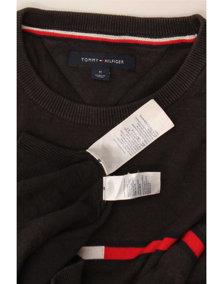 Maglione maglione girocollo da uomo Tommy Hilfiger in cotone color block grigio medio
