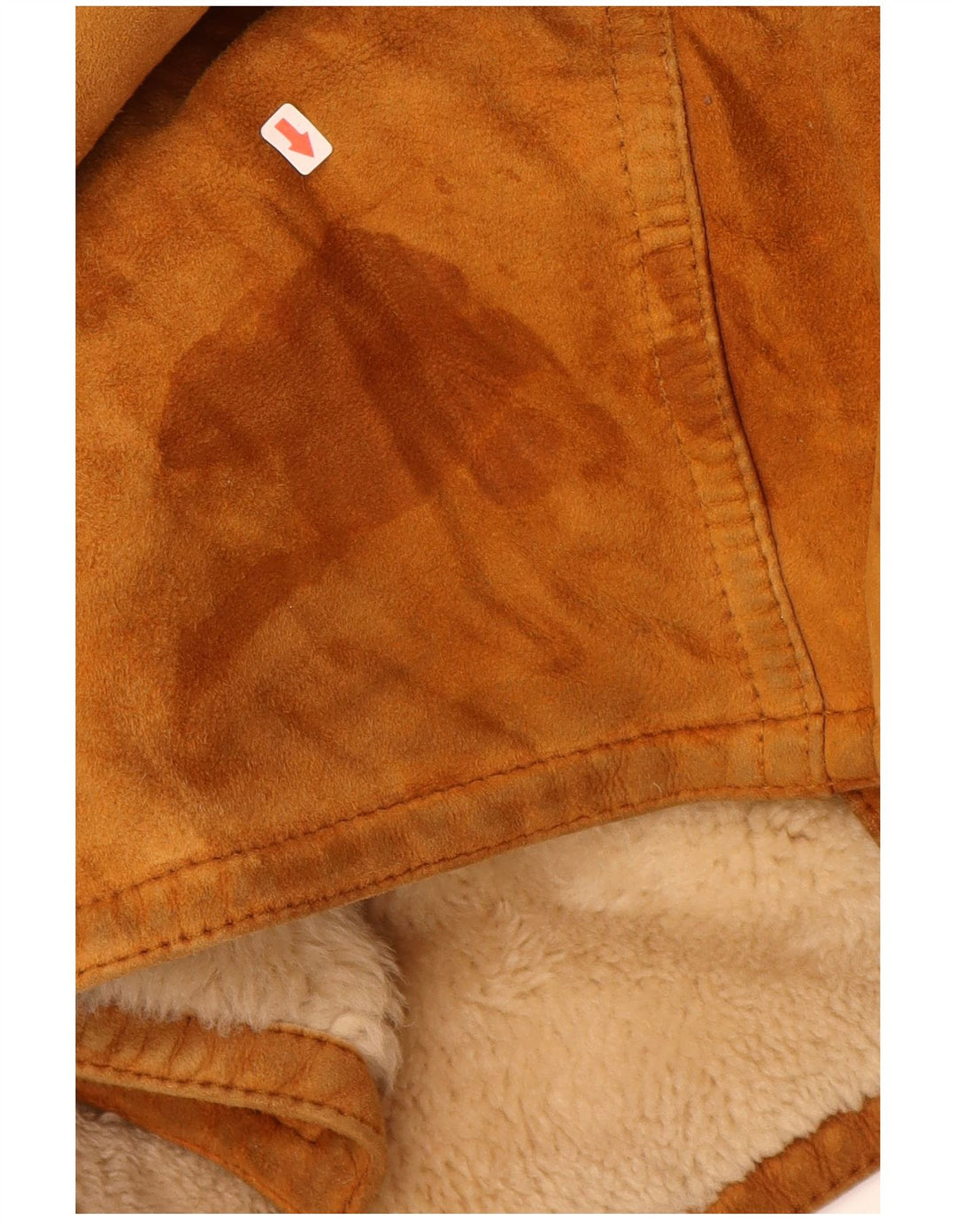 Cappotto da uomo in shearling VINTAGE IT 52 XL in pelle marrone