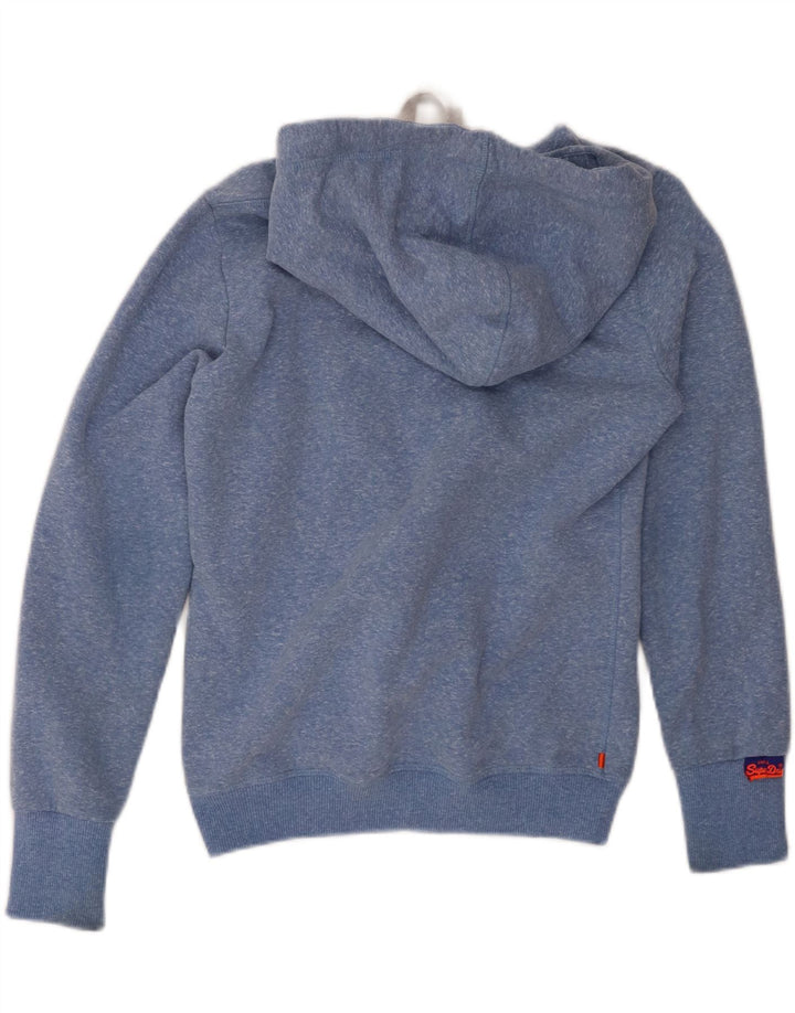 Felpa con cappuccio grafica da donna Superdry UK 12 poliestere blu medio