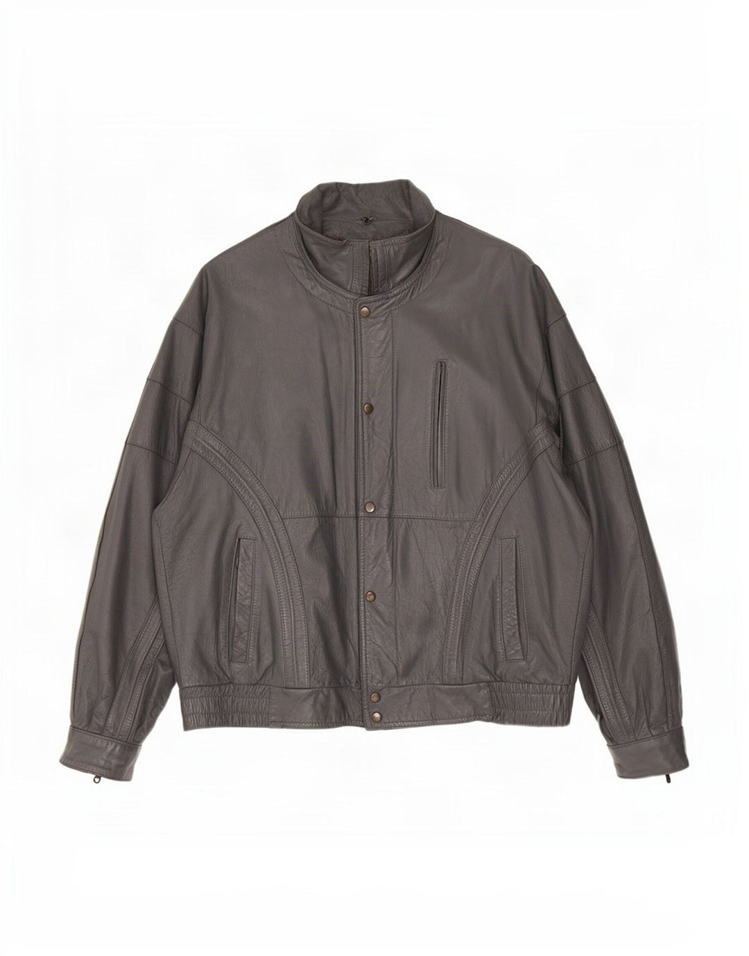 Giacca in pelle vintage da uomo IT 50 grande nera