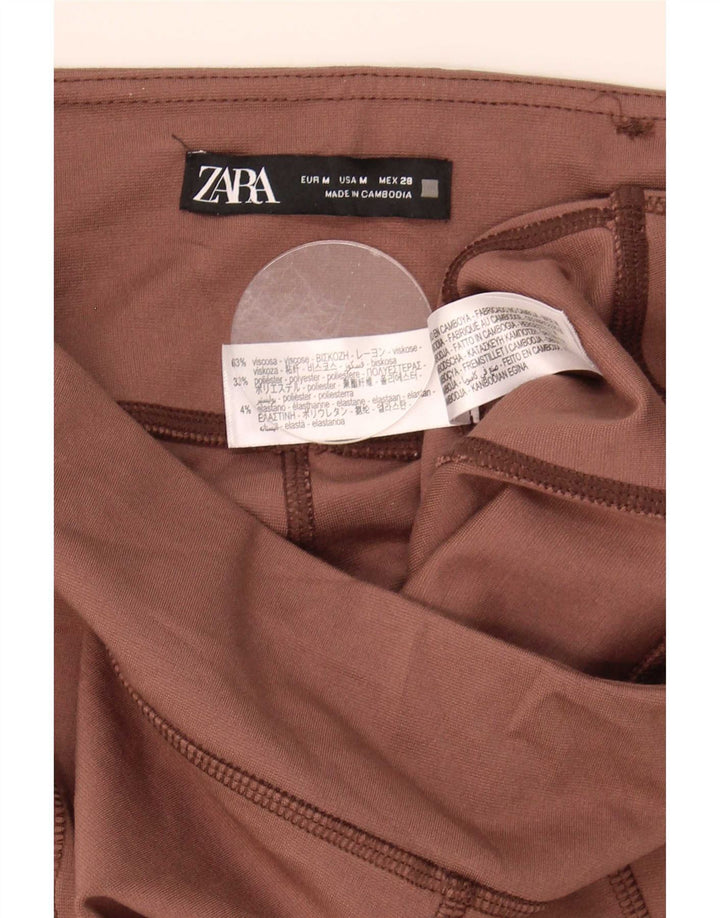 Leggings Zara da donna medi W28 L29 viscosa marrone