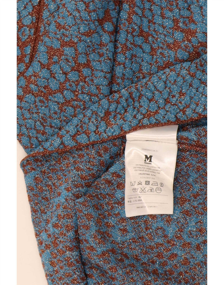 Abito da donna a trapezio senza maniche Missoni IT 42 Poliammide maculato blu medio