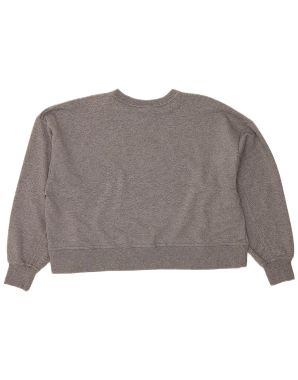 NIKE Felpa corta con grafica oversize da donna UK 16 Large Grigio