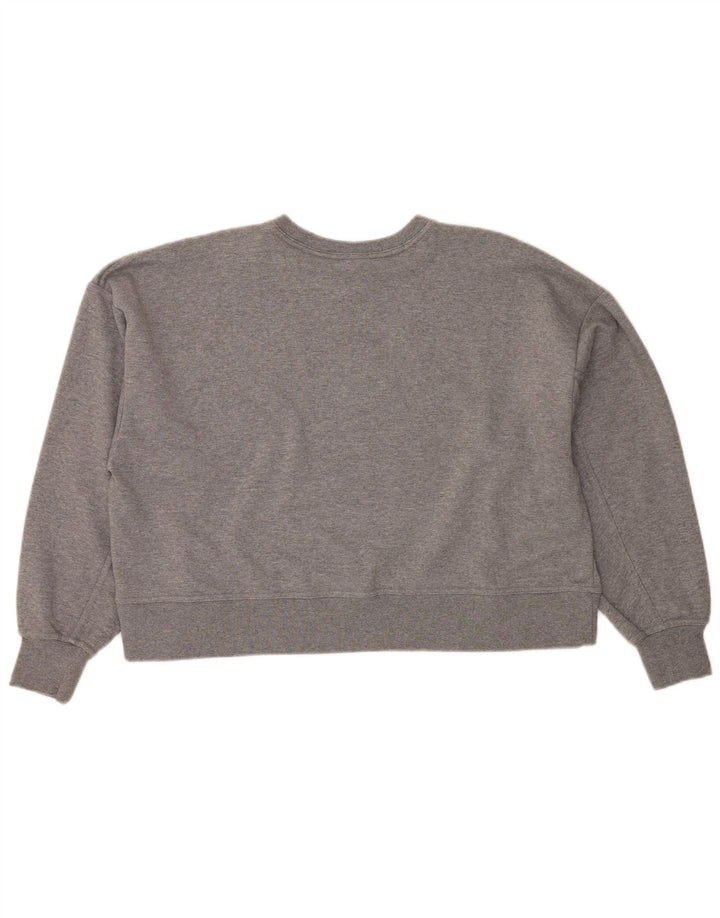 NIKE Felpa corta con grafica oversize da donna UK 16 Large Grigio