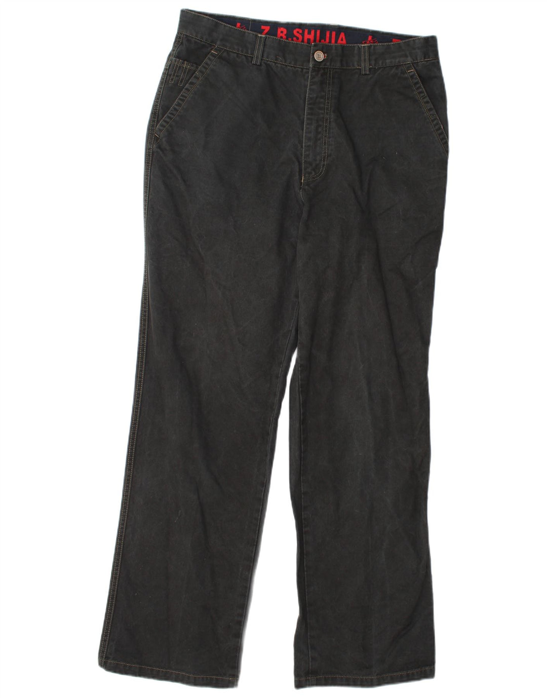 Pantaloni chino dritti vintage da uomo W34 L31 neri